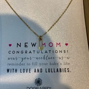 Dogeared “New Mom” Necklace in gold